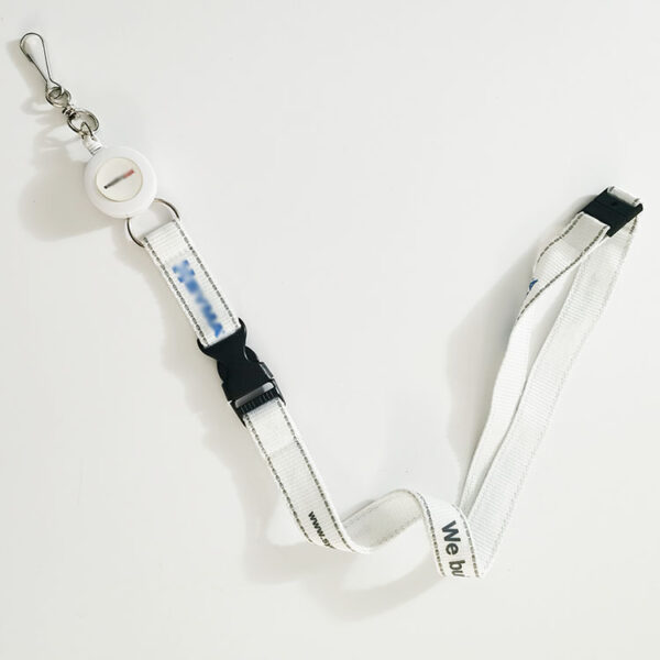 20mm lanyard with badge reel &clip